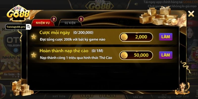 Siêu khuyến mãi nạp lần đầu Go88 cực hấp dẫn